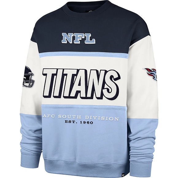 '47 Brand Other - NEW 47 Brand Tennessee Titans NFL Crewneck Sweatshirt Blue Cream Maximalist XL